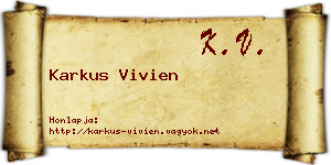 Karkus Vivien névjegykártya