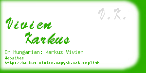 vivien karkus business card